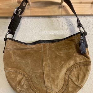 Coach Tan Suede Hobo